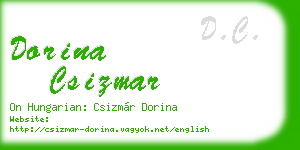 dorina csizmar business card