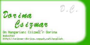 dorina csizmar business card